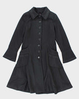 Vintage Y2k 00s Emily The Strange Wool Blend Embroidered Coat - M