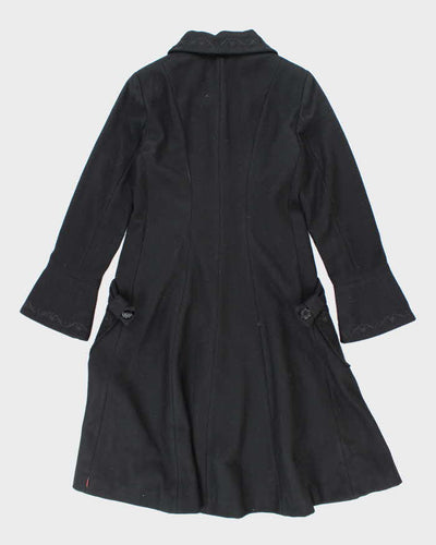 Vintage Y2k 00s Emily The Strange Wool Blend Embroidered Coat - M