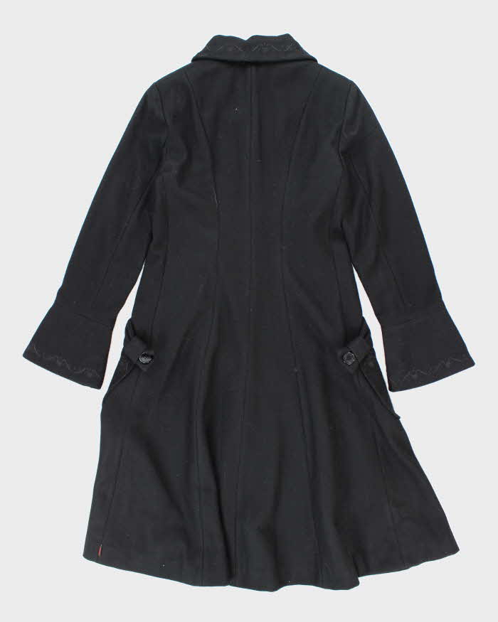 Vintage Y2k 00s Emily The Strange Wool Blend Embroidered Coat - M