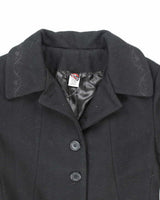 Vintage Y2k 00s Emily The Strange Wool Blend Embroidered Coat - M