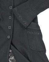 Vintage Y2k 00s Emily The Strange Wool Blend Embroidered Coat - M