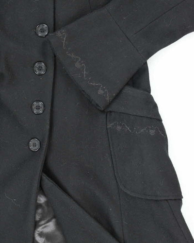 Vintage Y2k 00s Emily The Strange Wool Blend Embroidered Coat - M