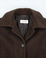 Vintage Women's Calvin Klein Wool Blend Button Up Jacket - S