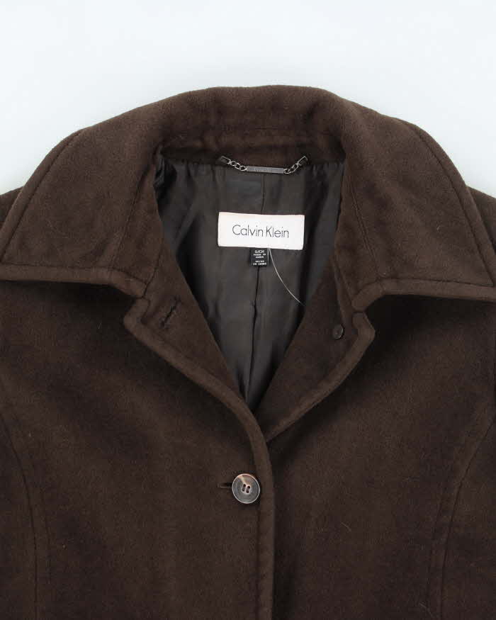 Vintage Women's Calvin Klein Wool Blend Button Up Jacket - S