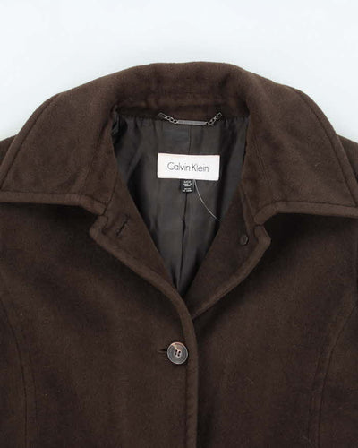 Vintage Women's Calvin Klein Wool Blend Button Up Jacket - S