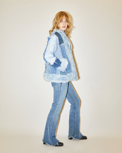 Rokit Originals Phoebe Patchwork Denim Jacket - S/M