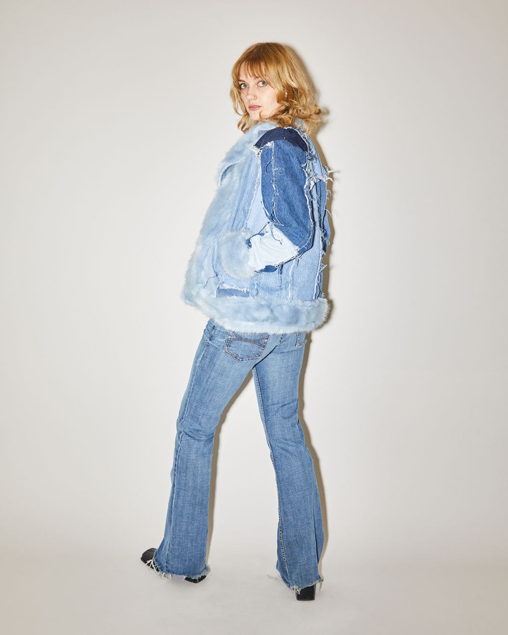 Rokit Originals Phoebe Patchwork Denim Jacket - S/M