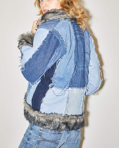 Rokit Originals Phoebe Patchwork Denim Jacket - S/M