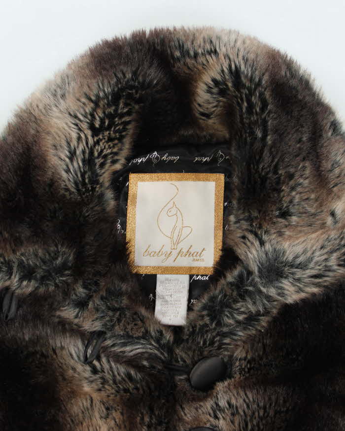 Vintage Y2k 00s Baby Phat Faux Fur Jacket - M – Rokit