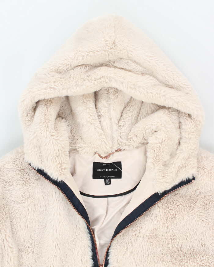Vintage Y2k 00s Lucky Brand Faux Fur Jacket - M