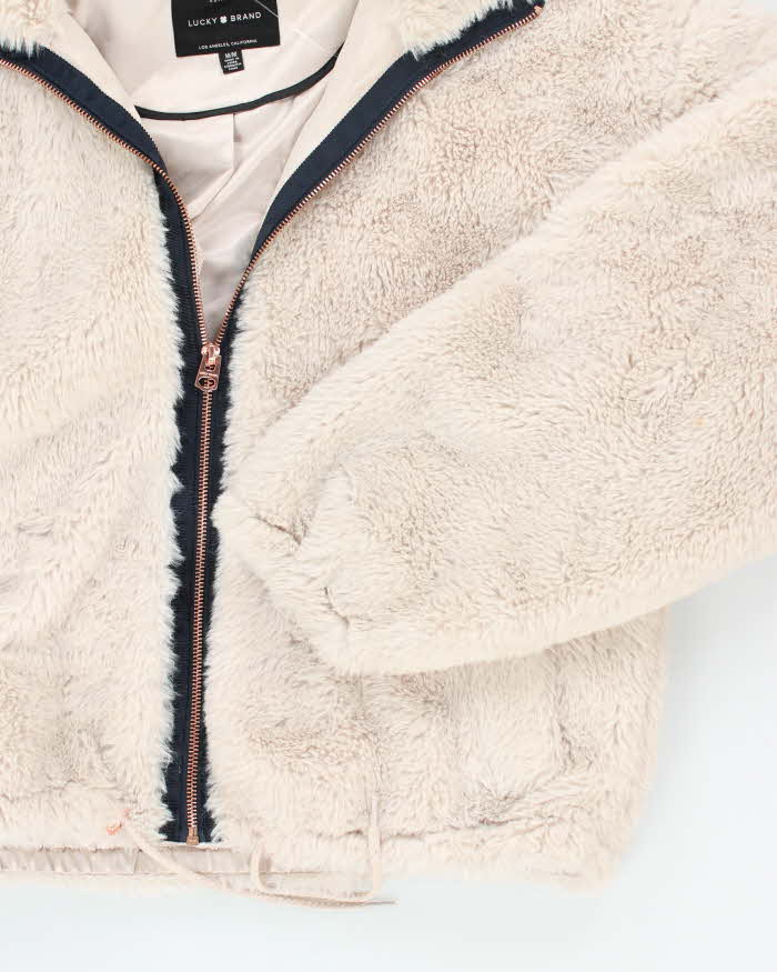 Vintage Y2k 00s Lucky Brand Faux Fur Jacket - M