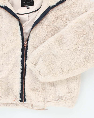 Vintage Y2k 00s Lucky Brand Faux Fur Jacket - M