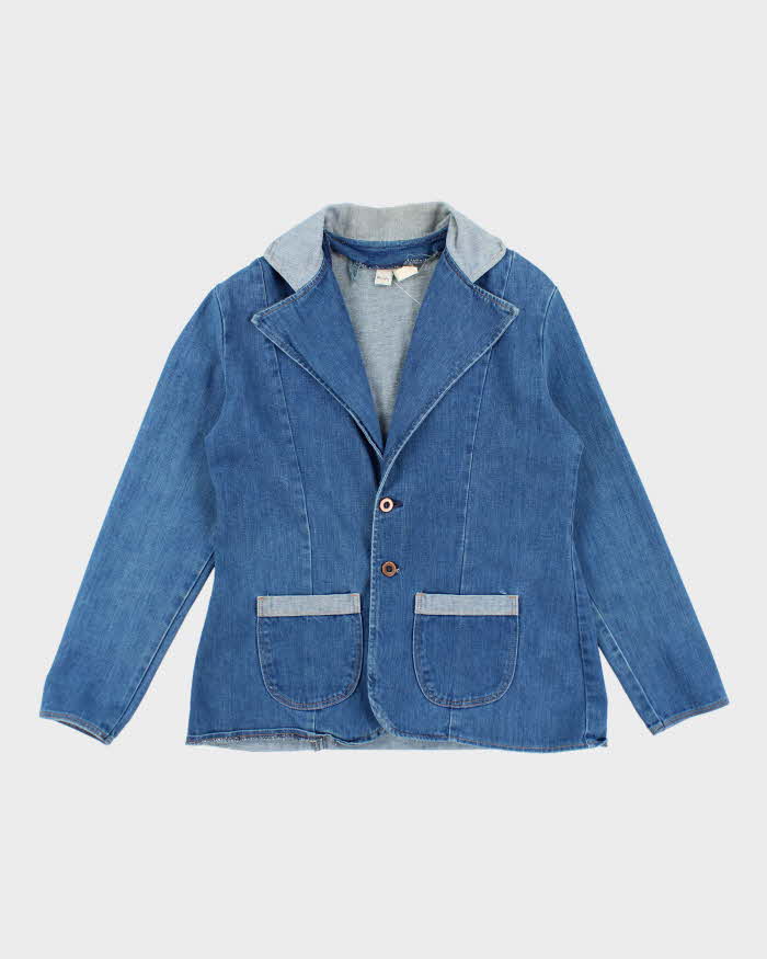 Vintage 80's Women's Wrangler Denim Button Up Blazer - L