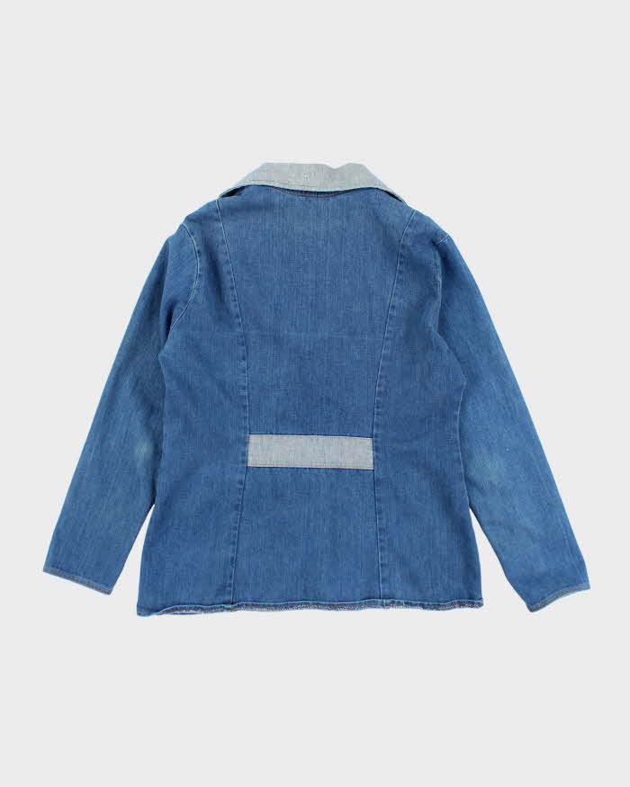 Vintage 80's Women's Wrangler Denim Button Up Blazer - L