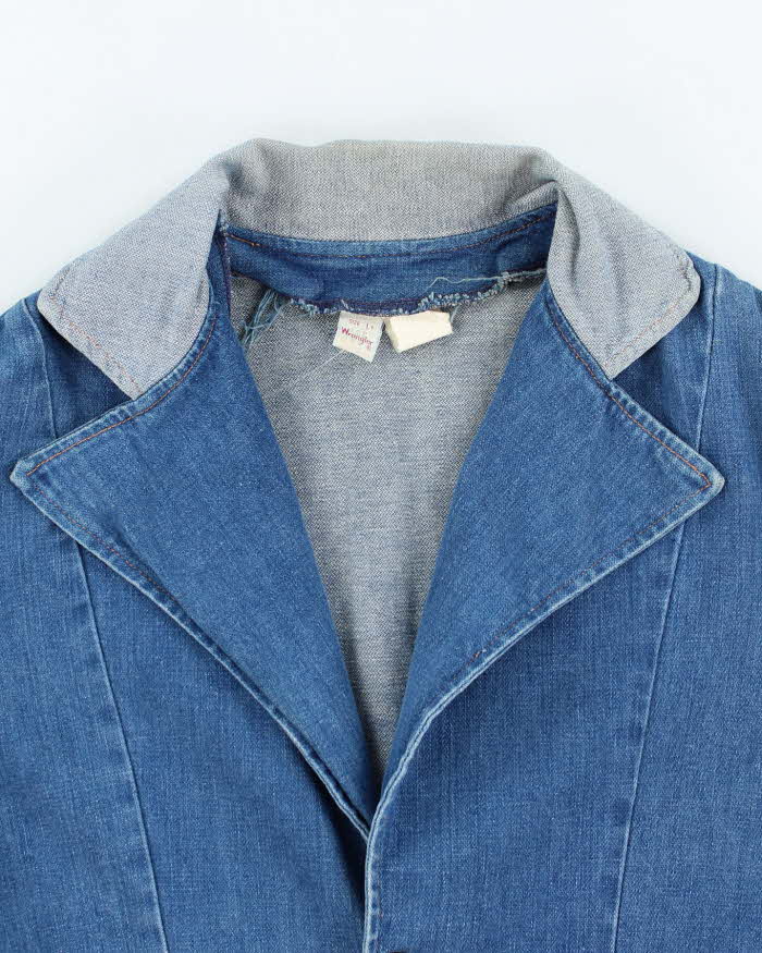 Vintage 80's Women's Wrangler Denim Button Up Blazer - L