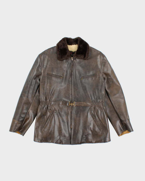 ジャケット・アウター 00s archive in the attic leather jacket In The Attic Mud Washed Denim Fur Jacket – Paroxa
