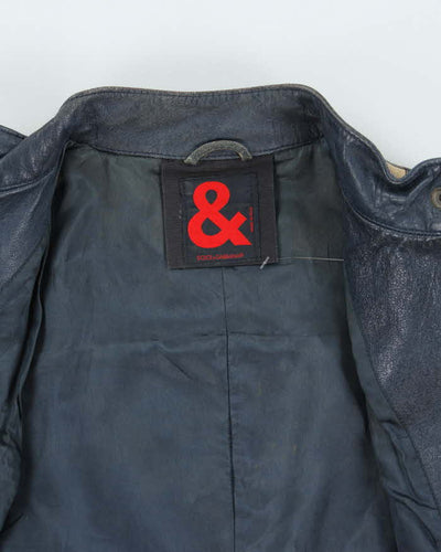 Vintage Y2k 00s Dolce & Gabbana Leather Jacket - S