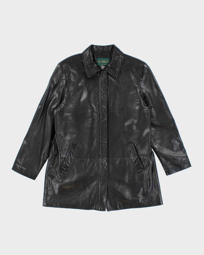 Vintage Women's Danier Soft Leather Button Up Jacket - L