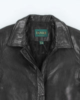 Vintage Women's Danier Soft Leather Button Up Jacket - L