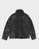 Vintage 2000's Danier Heavyweight Lined Leather Zip Up Jacket - L