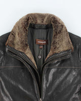 Vintage 2000's Danier Heavyweight Lined Leather Zip Up Jacket - L