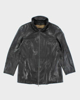Vintage Y2K Women's Danier Lined Leather Zip Up Jacket - XL