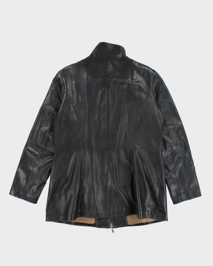Vintage Y2K Women's Danier Lined Leather Zip Up Jacket - XL