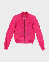 Vintage Y2k 00s Le Chateau Pink Suede Jacket - S