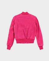 Vintage Y2k 00s Le Chateau Pink Suede Jacket - S