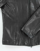 Vintage Y2K Danier Leather Zip Up Harrington Jacket - L
