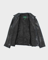 Vintage Y2K Danier Leather Zip Up Harrington Jacket - L