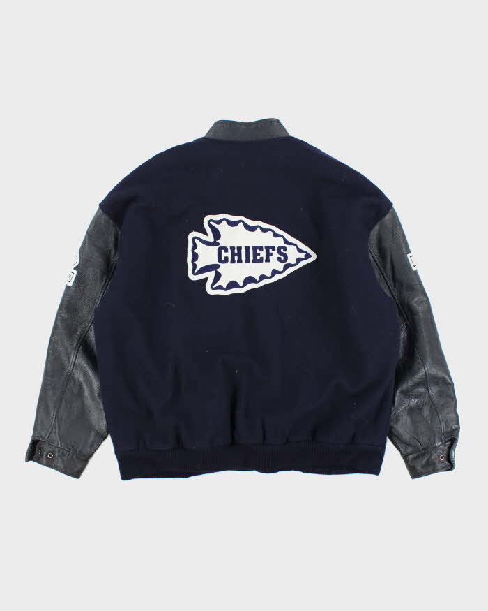 Vintage 90's Heavyweight American Football Leather Varsity Jacket - XL