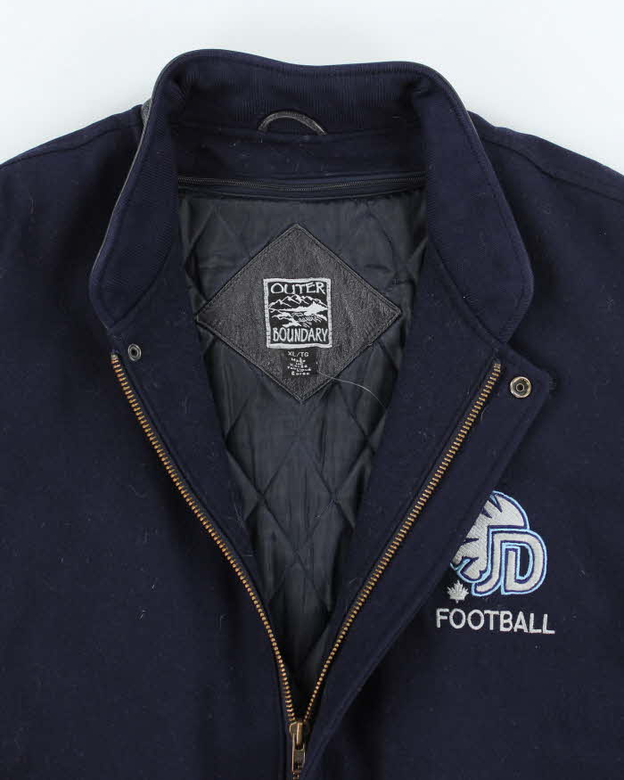 Vintage 90's Heavyweight American Football Leather Varsity Jacket - XL