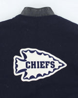Vintage 90's Heavyweight American Football Leather Varsity Jacket - XL