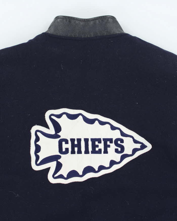 Vintage 90's Heavyweight American Football Leather Varsity Jacket - XL