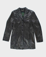 Vintage 90's Women's Danier Double Breasted Leather Jacket - M