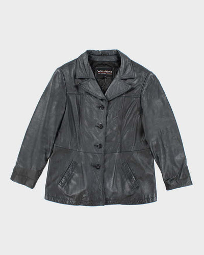 Vintage Wilsons Black Leather Jacket - XL