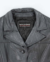 Vintage Wilsons Black Leather Jacket - XL