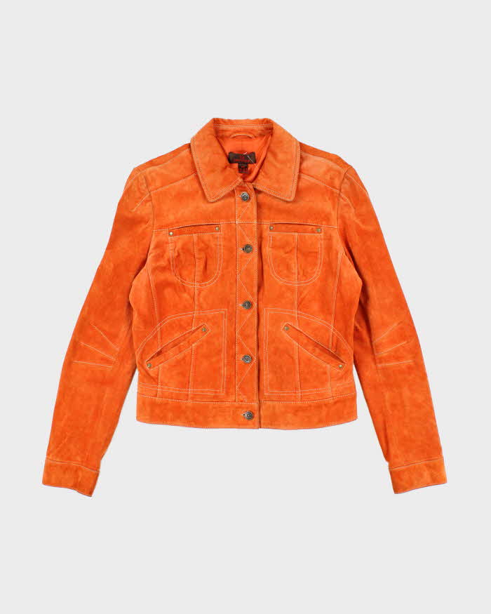Vintage Y2K Women's Danier Suede Button Up Jacket - M