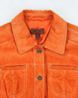 Vintage Y2K Women's Danier Suede Button Up Jacket - M