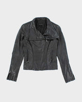 Vintage Danier Black Leather Jacket - XXS