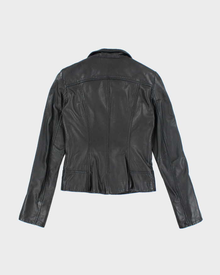 Vintage Danier Black Leather Jacket - XXS
