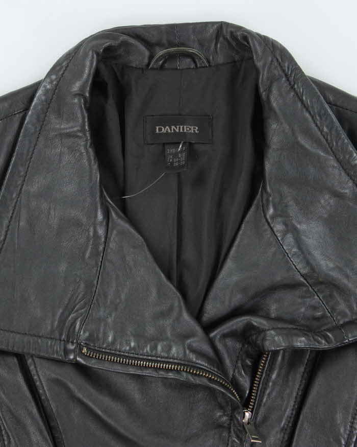 Vintage Danier Black Leather Jacket - XXS