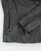 Vintage Danier Black Leather Jacket - XXS