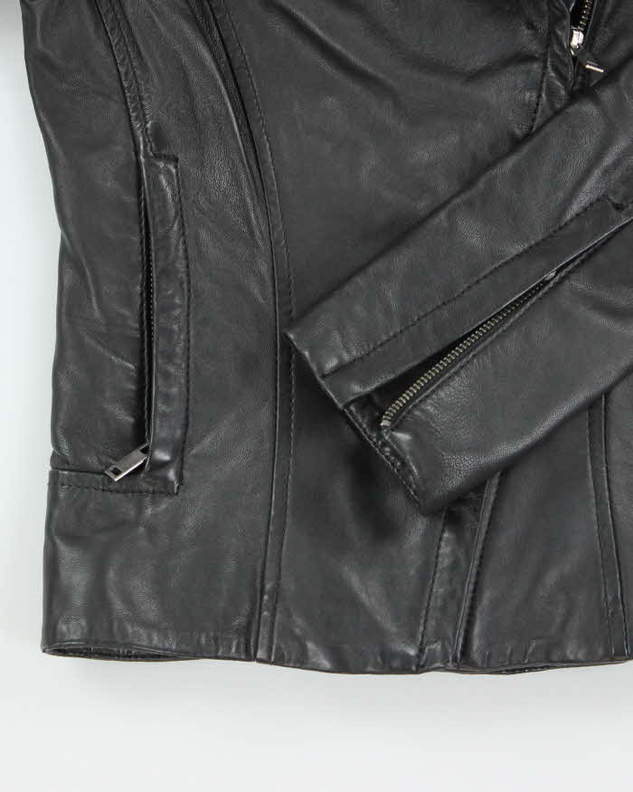 Vintage Danier Black Leather Jacket - XXS