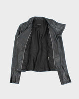 Vintage Danier Black Leather Jacket - XXS