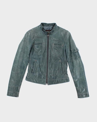 Vintage Danier Blue Leather Jacket - XXS