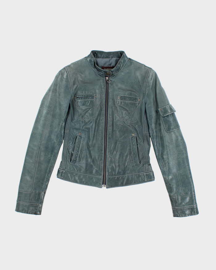 Vintage Danier Blue Leather Jacket - XXS
