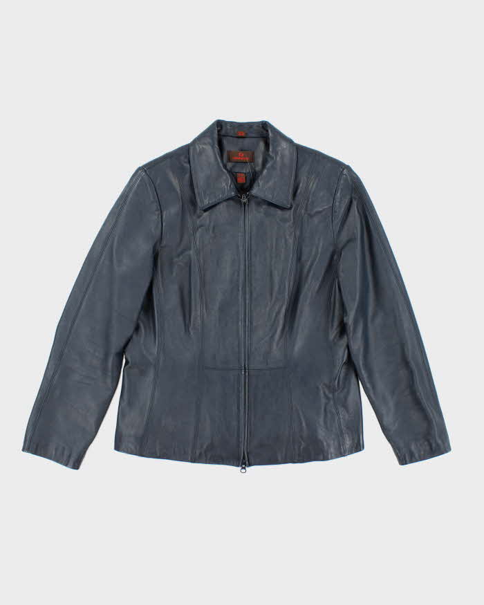 Vintage Danier Blue Leather Jacket - L