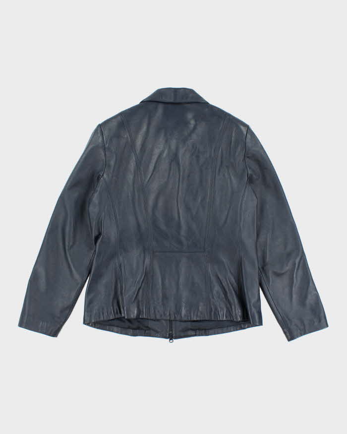 Vintage Danier Blue Leather Jacket - L